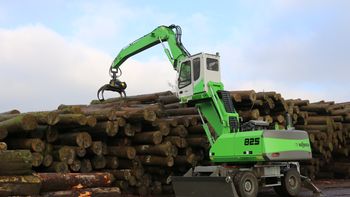 Download (RGB, 300 dpi) SENNEBOGEN 825 Holzumschlag timber handling Umschlagmaschine Material Handler