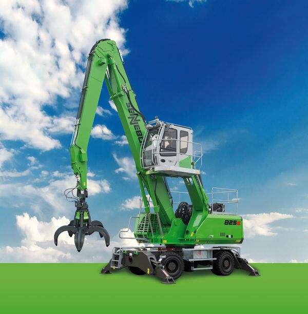 Download (RGB, 300 dpi) Umschlagbagger SENNEBOGEN 825 E als Standard im Recycling