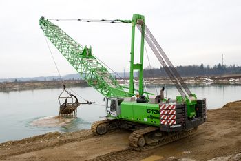 SENNEBOGEN 6130 Raupe Raupenunterwagen Seilbagger Hydroseilbagger Schürfkübelbagger Gewinnung Gewinnungsindustrie Kiesgewinnung Schleppschaufel