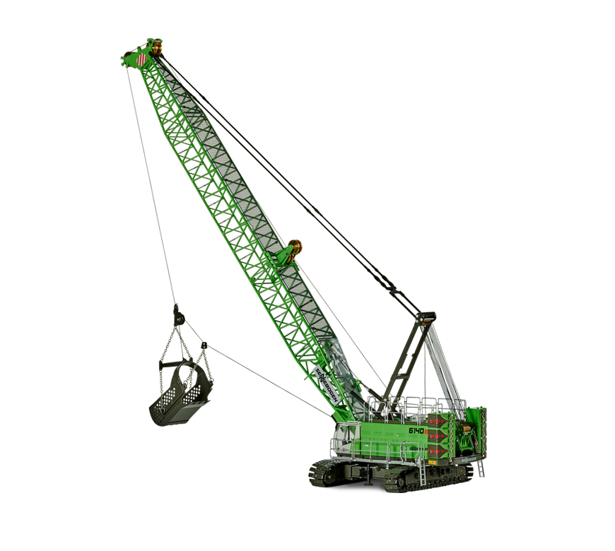 Modell-6140_Schleppschaufel_870-x-780 SENNEBOGEN Duty Cycle Crane 6140 HD with dragline bucket
