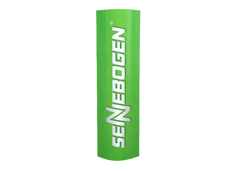 SENNEBOGEN Laminated stand-up display 